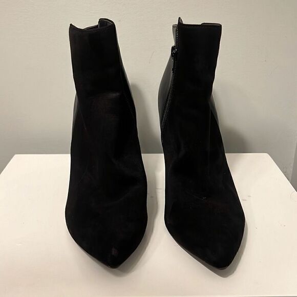 Worthington Women's Black Lapaz Pointed Toe Wedge Heel Ankle Boots Size 8 - Picture 2 of 11